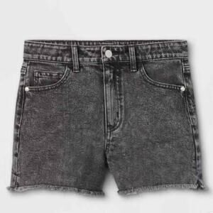 art class A-Line High-Rise Frayed Hems Black Jean Shorts Jrs XXL/18 NEW
